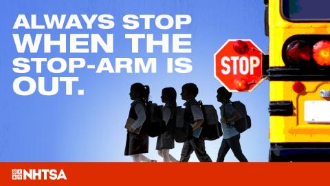 Always stop when the stop-arm is out.