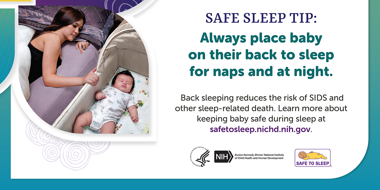 Back sleeping reduces the risk of SIDS