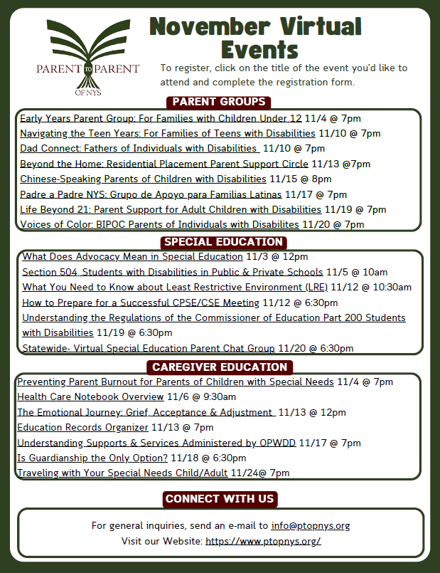 Information found in a better format at https://www.ptopnys.org/calendar/