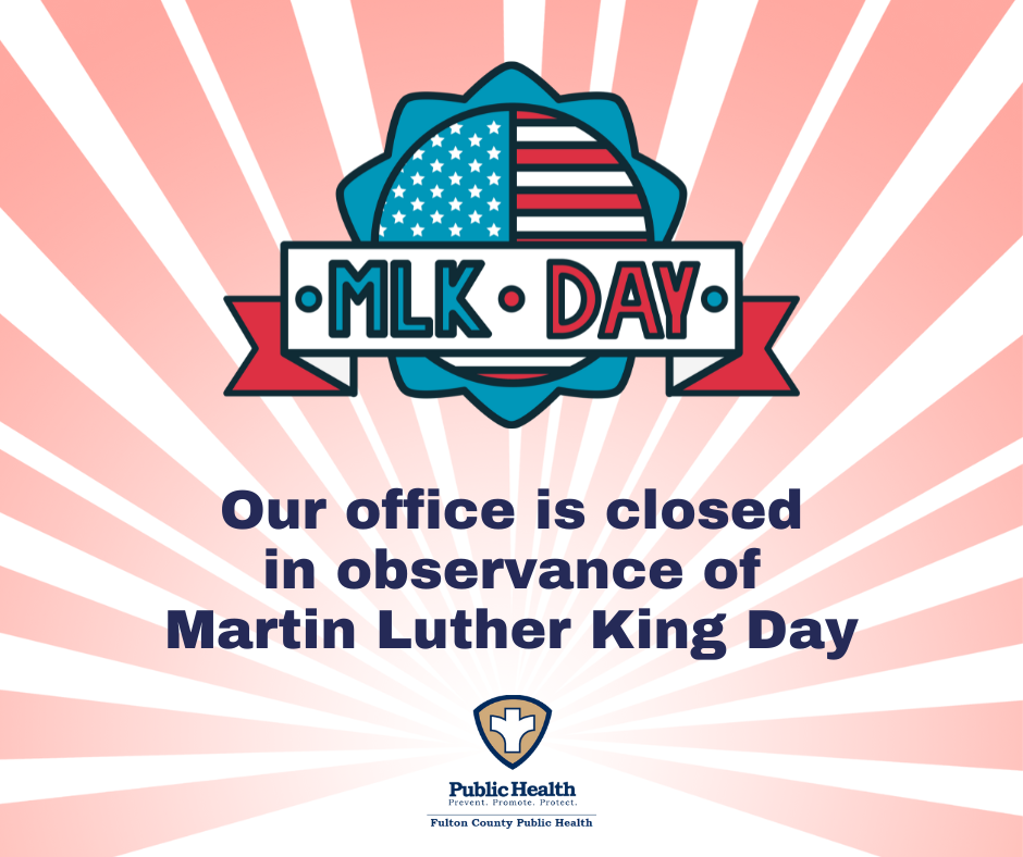 Closed Monday, January 19, in observance of Martin Luther King Day