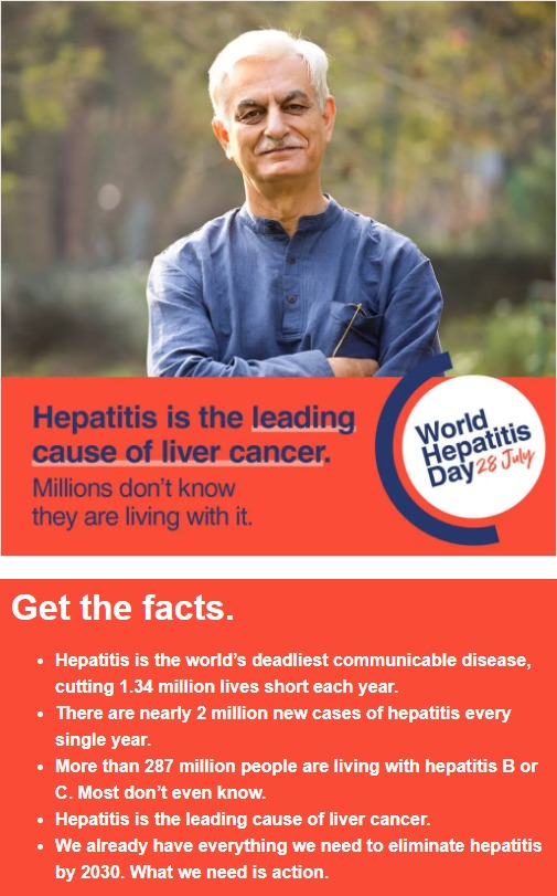 Hepatitis is the leading cause of liver cancer. Millions don’t know they are living with it. World Hepatitis Day, 28 July. Get the facts. Hepatitis is the world’s deadliest communicable disease, cutting 1.34 million lives short each year. There are nearly 2 million new cases of hepatitis every single year. More than 287 million people are living with hepatitis B or C. Most don’t even know. Hepatitis is the leading cause of liver cancer. We already have everything we need to eliminate hepatitis by 2030. What we need is action.