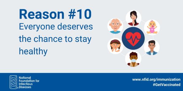 Reason #10 Everyone deserves the chance to stay healthy.